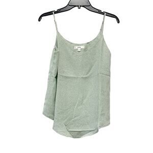 Mine for Anthropologie Women's Green White Polka Dots Camisole Tank Top Size S